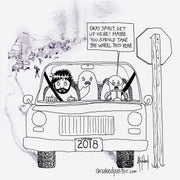God Gives Up the Wheel Digital Cartoon - by nakedpastor