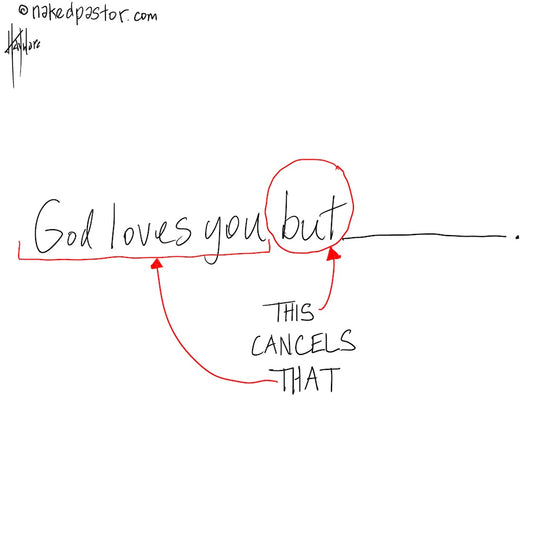 God Loves You But Digital Cartoon