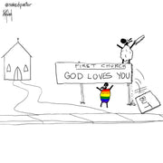God Love You But Cut Off Digital Cartoon - by nakedpastor