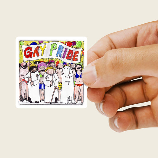 God and Gay Pride Stickers - by nakedpastor