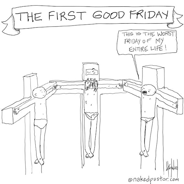 Good Friday Worst Friday Digital Cartoon