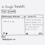 Google Translate ADHD is a Sin Digital Cartoon - by nakedpastor