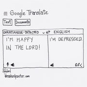 Google Translate "Happy In the Lord" Digital Cartoon - by nakedpastor