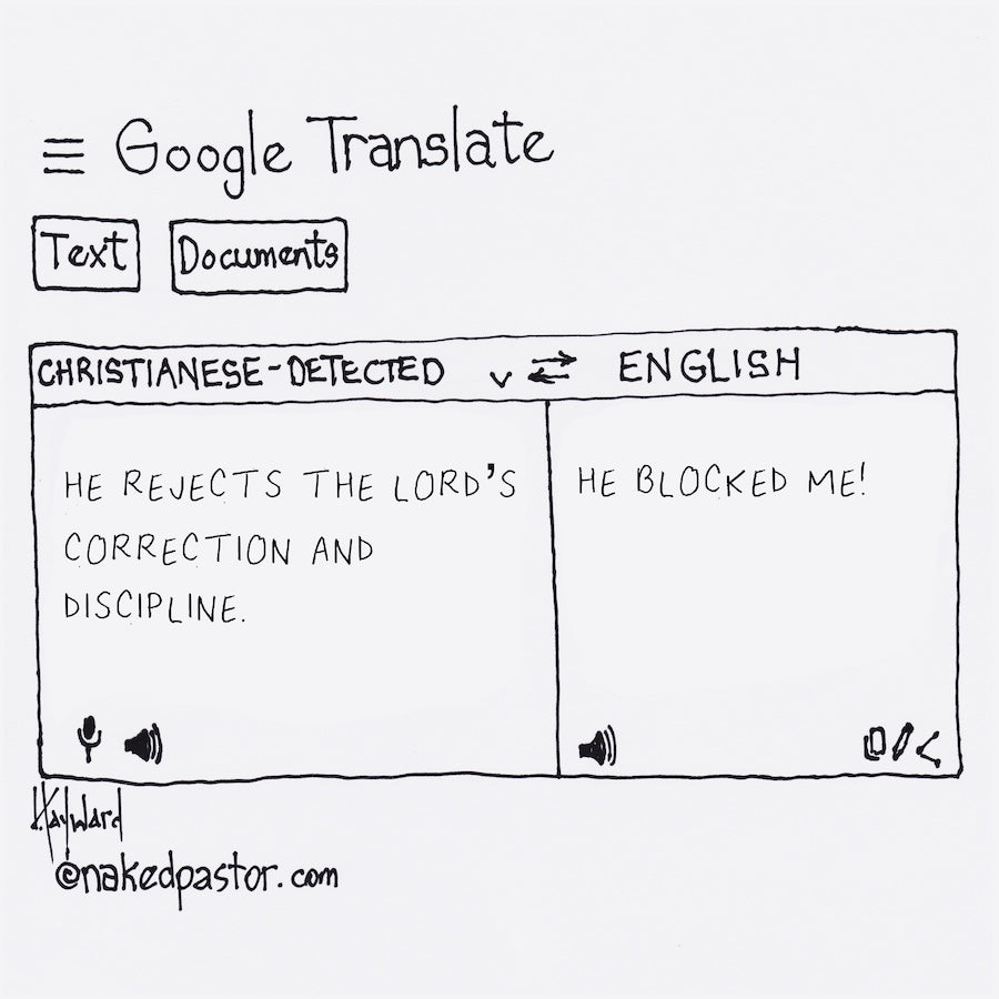 Google Translate He Blocked Me Digital Cartoon