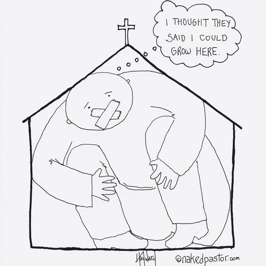 Growing in Church Digital Cartoon - by nakedpastor