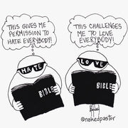 Hate or Love Everybody Digital Cartoon - by nakedpastor