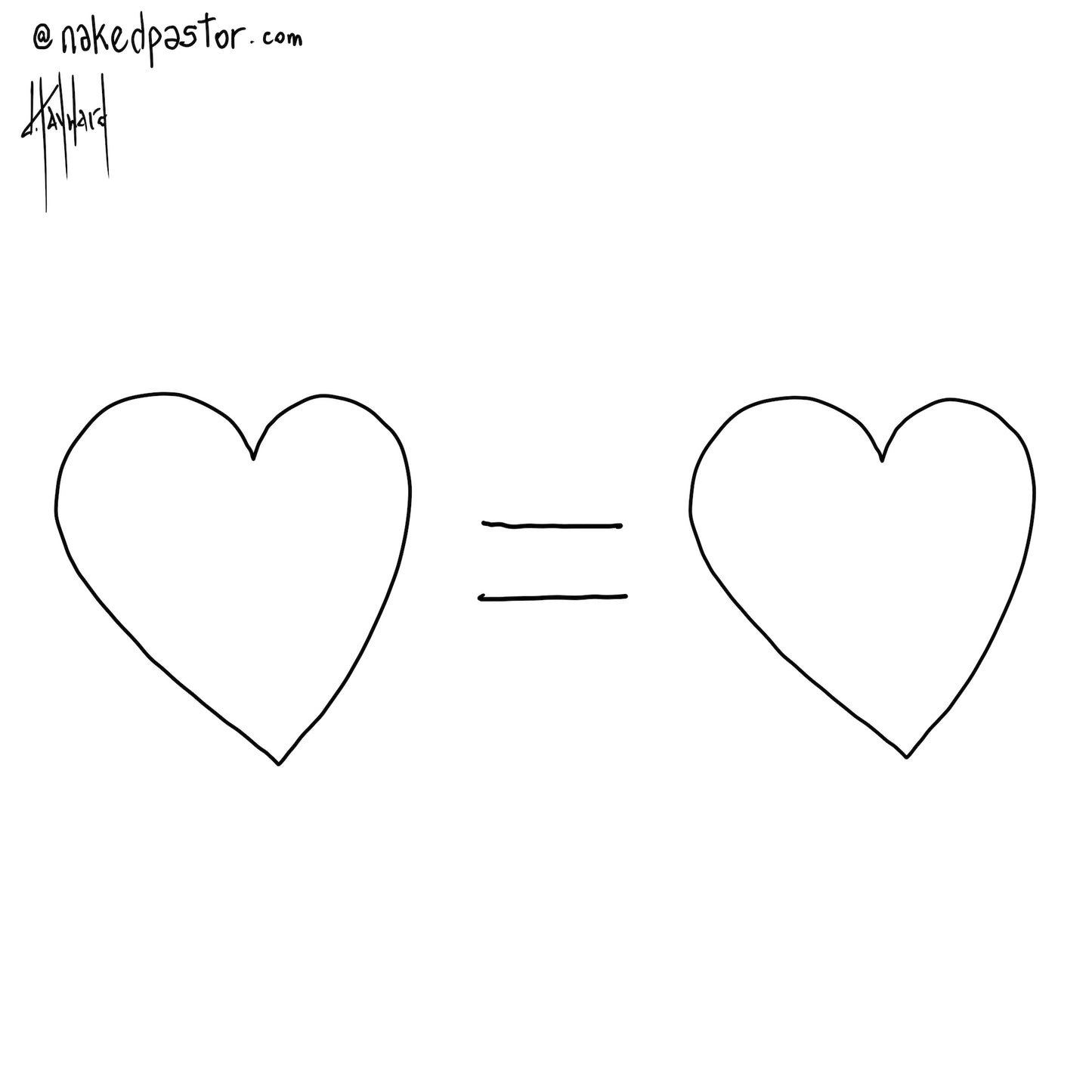Heart = Heart Digital Cartoon