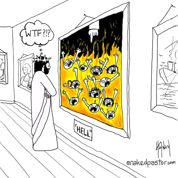 Hell of an Art Show Digital Cartoon - by nakedpastor
