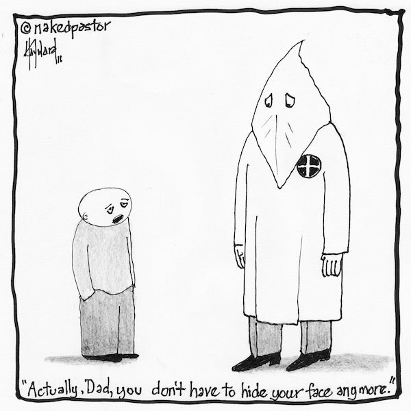 Hide Your Face Digital Cartoon - by nakedpastor