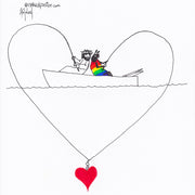 Hooked on Each Other Hooked on Love Digital Cartoon - by nakedpastor