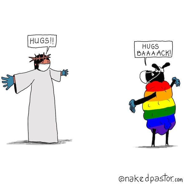 Hugs Back Digital Cartoon