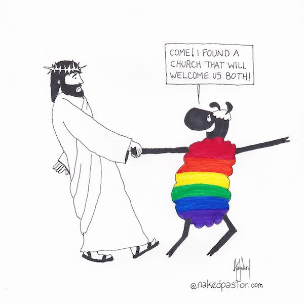 I Found a Church Digital Cartoon