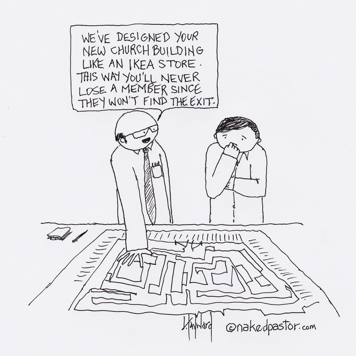 IKEA CHURCH Digital Cartoon - by nakedpastor
