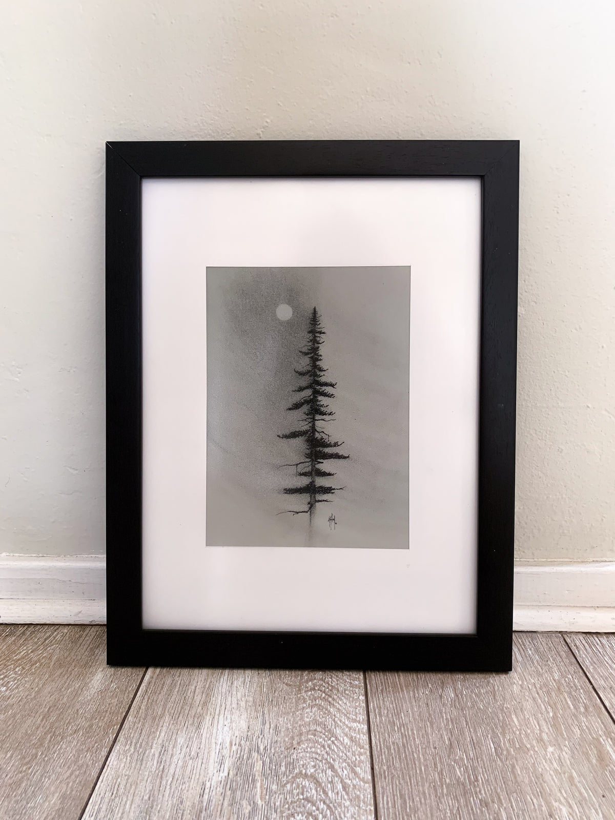 Pine Charcoal Drawing Print - by nakedpastor