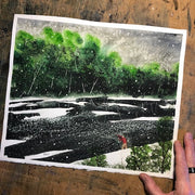 I'm Just As Elusive Original Watercolor Painting - by nakedpastor