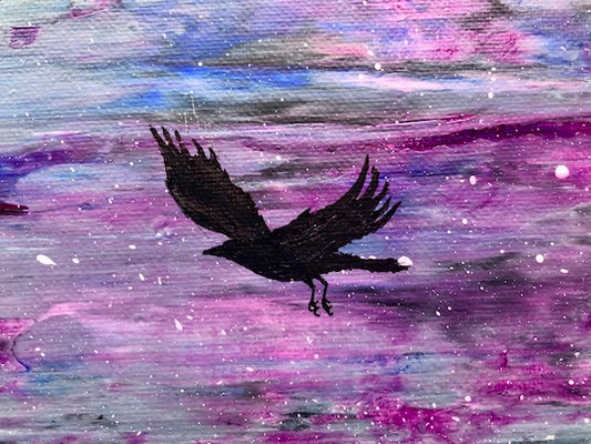 I Will Fly Til I Find You Original Acrylic and Ink on Canvas