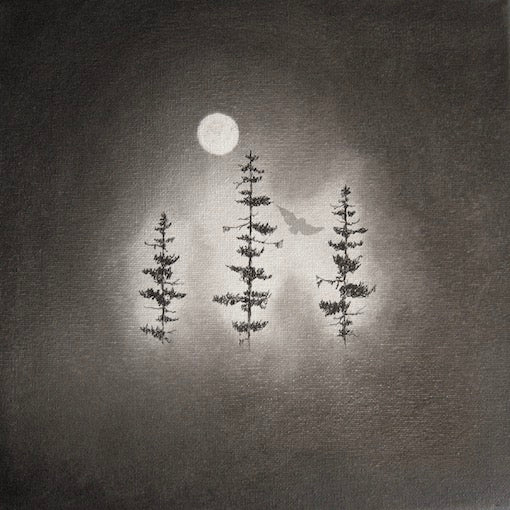 I Thrive In Mystery Charcoal Drawing Print