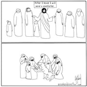 I Will Send a Comforter Digital Cartoon - by nakedpastor