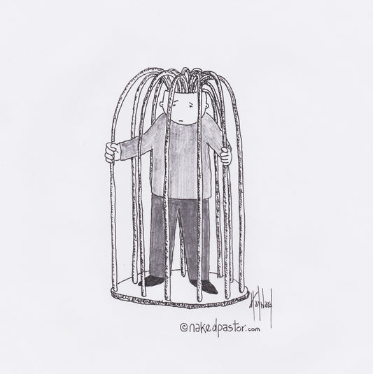 Think Your Trapped Digital Cartoon - by nakedpastor