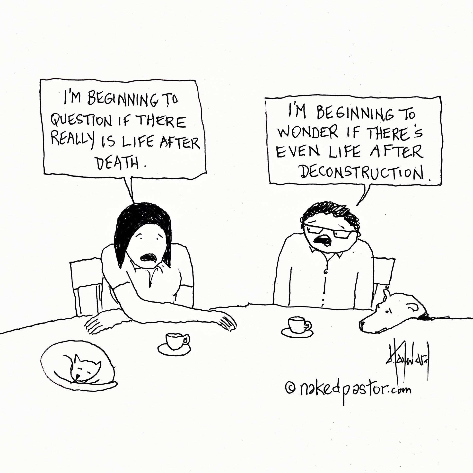 Is There Life After Death? Digital Cartoon - by nakedpastor
