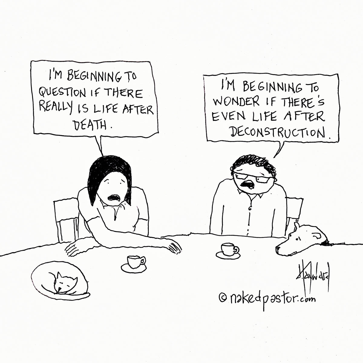 Is There Life After Death? Digital Cartoon - by nakedpastor