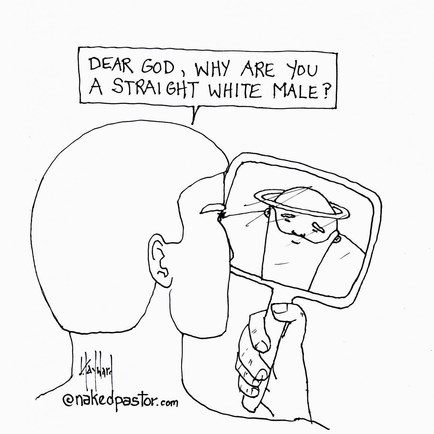 Is Your God a Straight White Male? Digital Cartoon