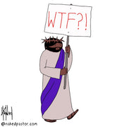 Jesus Marches Digital Cartoon - by nakedpastor