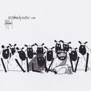 Jesus Drinks with the Black Sheep Digital Cartoon - by nakedpastor