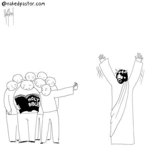 Jesus Interruptus Digital Cartoon