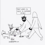 Jesus and Poop Bags Digital Cartoon - by nakedpastor