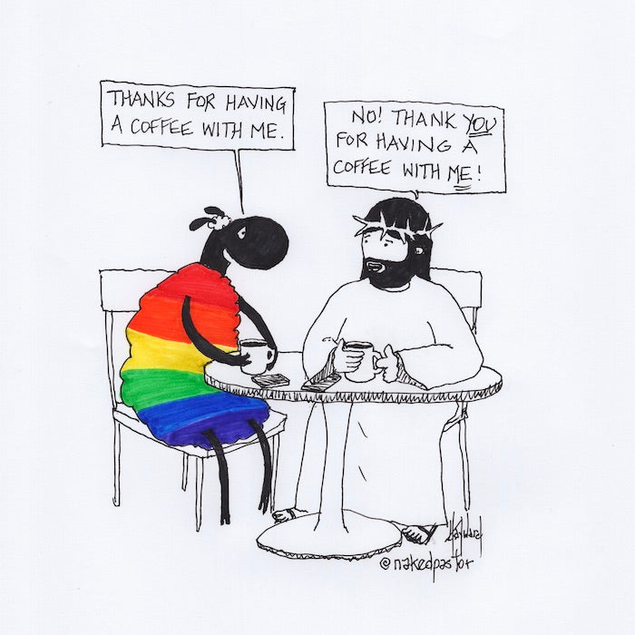 LGBTQ Coffee Digital Cartoon