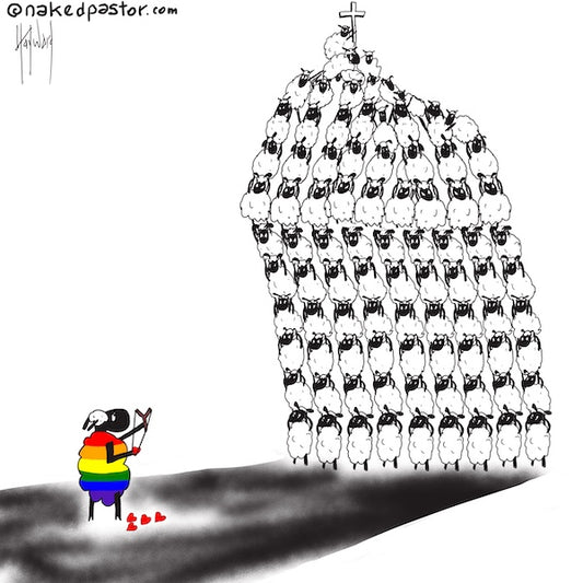 LGBTQ David and Goliath Digital Cartoon - by nakedpastor