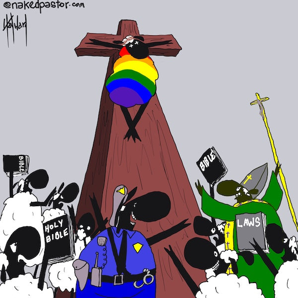LGBTQ Persecution Digital Cartoon - by nakedpastor