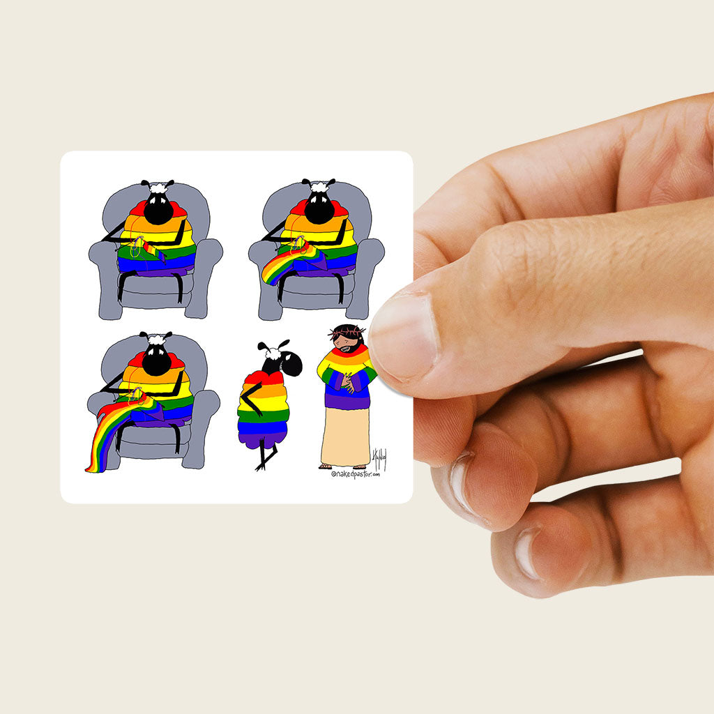 LGBTQ Sweater Bubble-free Sticker - by nakedpastor