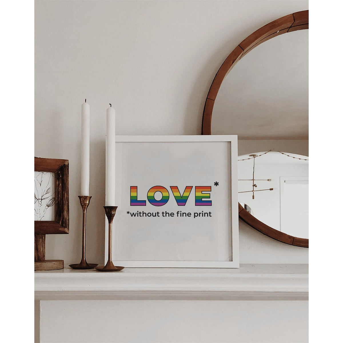 Love Without the Fine Print Cartoon Print-Queer Christian Art Prints-nakedpastor