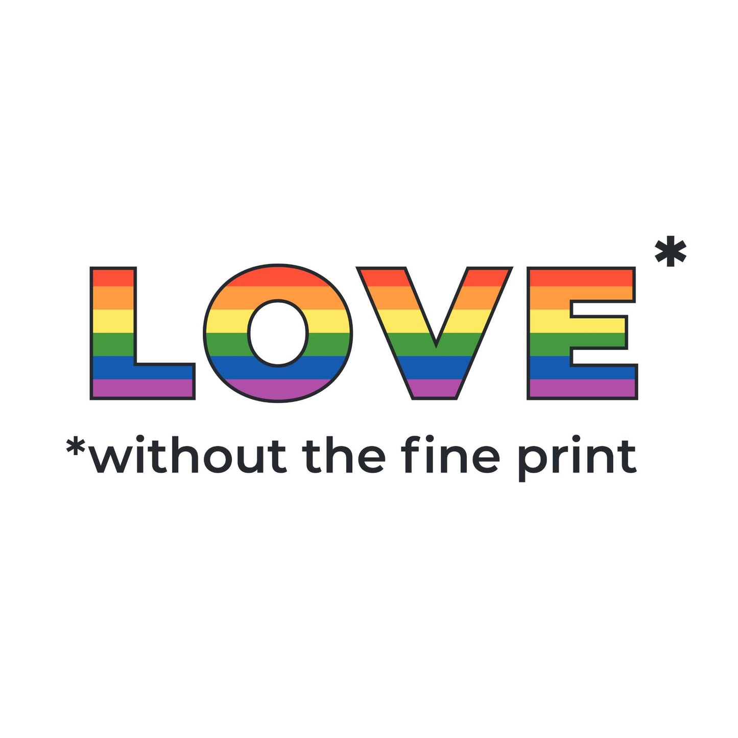 Love Without the Fine Print Cartoon Print