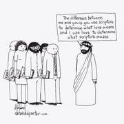 Love Versus the Bible Digital Cartoon - by nakedpastor