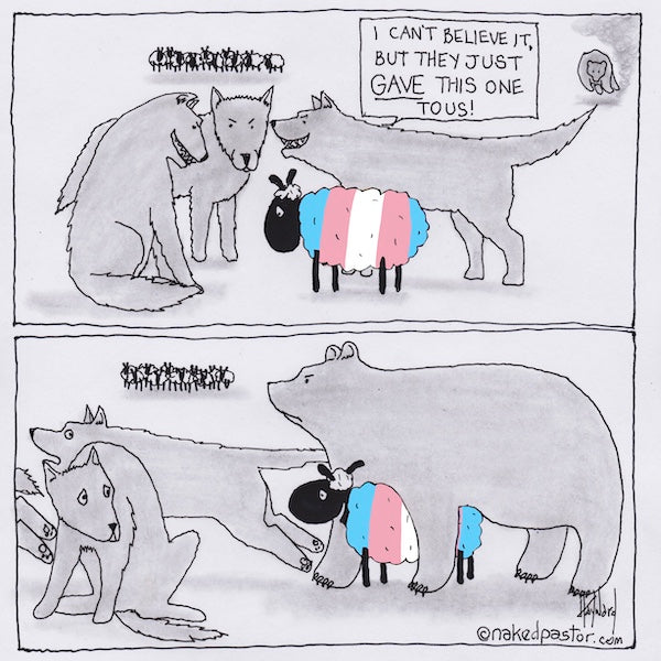 Mama or Papa Bear Transgender Digital Cartoon