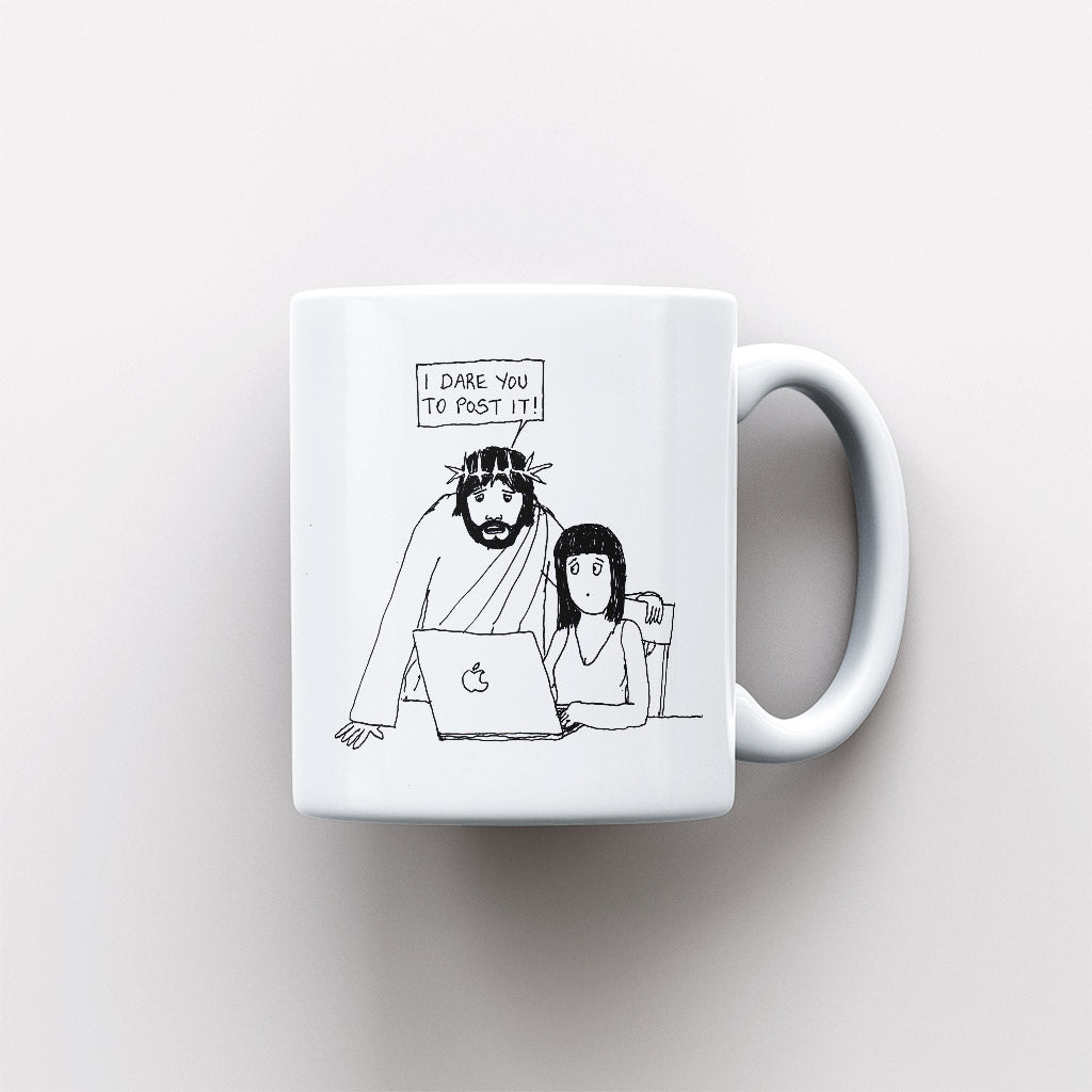 I Dare You to Post It Mug - by nakedpastor