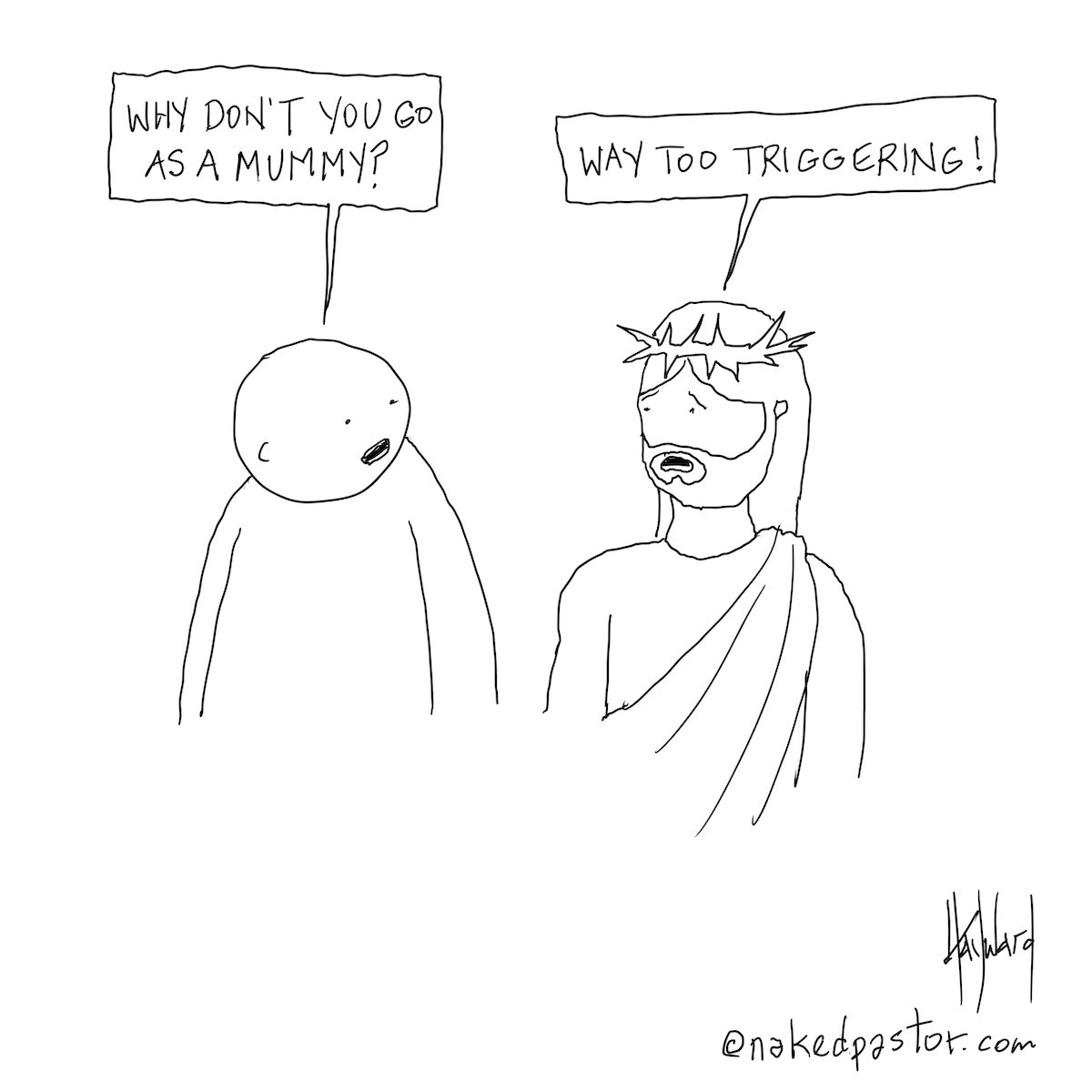 Mummy Digital Cartoon - by nakedpastor