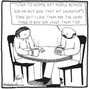 Now God Loves Gay People Digital Cartoon - by nakedpastor