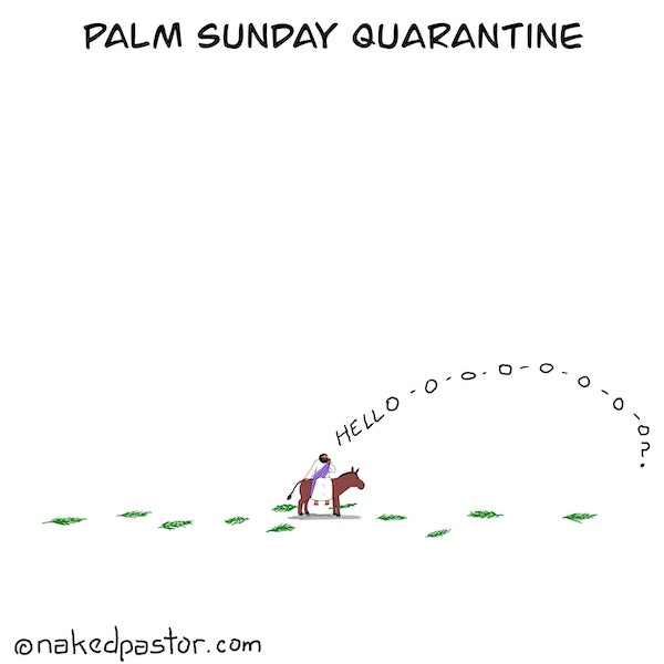 Palm Sunday Quarantine Digital Cartoon