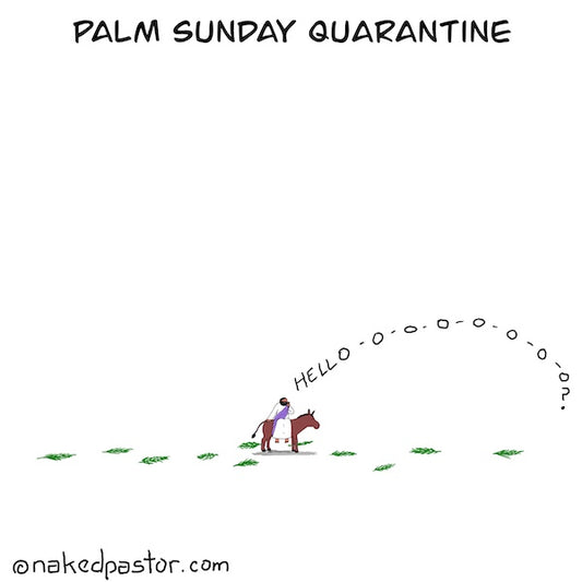 Palm Sunday Quarantine Digital Cartoon