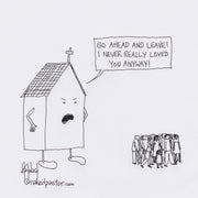 People Leaving the Church Digital Cartoon - by nakedpastor