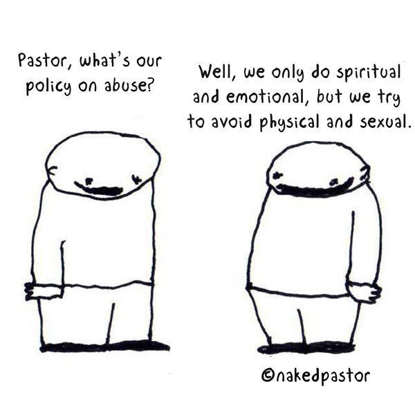 Church's Policy on Abuse Digital Cartoon