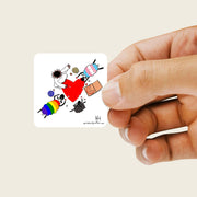 Puzzle of Love Sticker - by nakedpastor