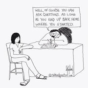 Questions will Lead You Astray Digital Cartoon - by nakedpastor