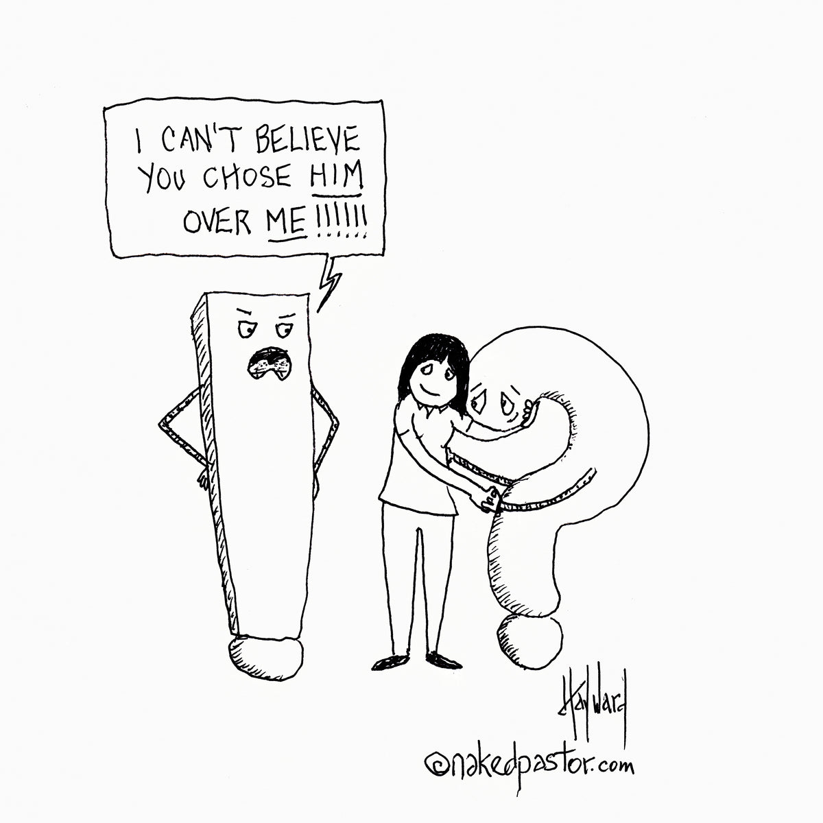 Choose Questions Digital Cartoon - by nakedpastor