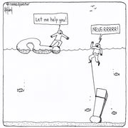 Questions to the Rescue Digital Cartoon - by nakedpastor