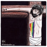 Rainbow Blood of Jesus Digital Cartoon - by nakedpastor